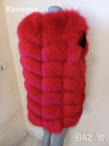 Елек от лисица , снимка 4 - Палта, манта - 51953984