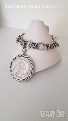 Стара сребърна гривна с монета в обков 1933г San Marino 20 lire, снимка 10 - Антикварни и старинни предмети - 40244005