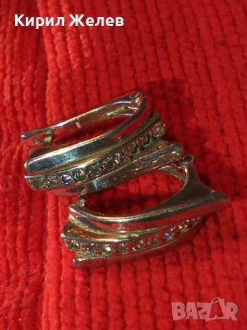 ПРЕКРАСНИ ДИЗАЙНЕРСКИ СРЕБЪРНИ СКЪПОЦЕННИ ОБЕЦИ РОДИРАНО СРЕБРО 925 с ФАСЕТИРАН ЦИРКОНИЙ 34389, снимка 4 - Обеци - 39665970