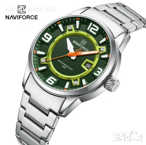 Мъжки часовник Naviforce 8044 – Green + ПОДАРЪК
