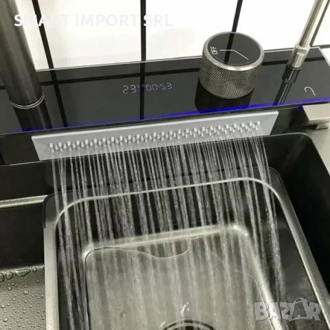 Многофункционална мивка Smart Heater Black, 80х46 см, филтър за вода, снимка 4 - Мивки - 51995099