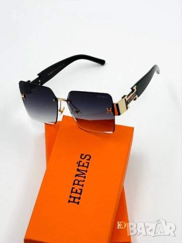 Hermes Слънчеви Очила С UV400 Защита С Кутия И Калъф Хермес - Налични Различни Цветове Код SK25, снимка 6 - Слънчеви и диоптрични очила - 52463585