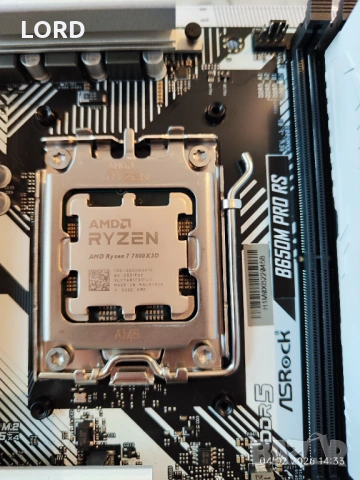 Комплект Ryzen 7 7800X3D, ASRock B650M Pro RS, RAM 32GB DDR5 6000, снимка 8 - Процесори - 53356140
