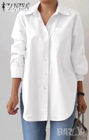 Бяла риза, елегантна риза, снимка 2 - Ризи - 51319086