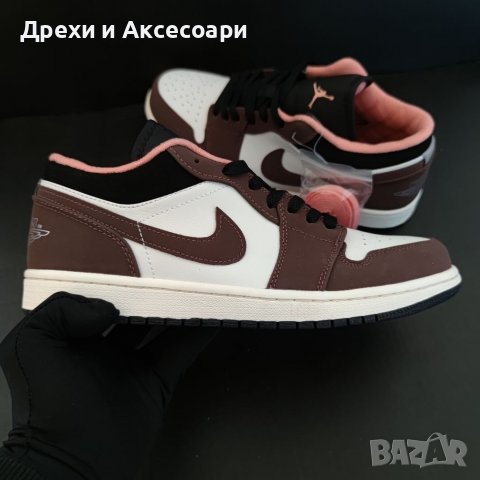 Nike Air Jordan 1 Low Mocha Chocolate Crimson Bliss Brown Размер 43 Номер Обувки Маратонки Нови , снимка 2 - Маратонки - 38451293