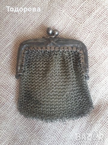 Метално старинно малко дамско портмоне, снимка 2 - Антикварни и старинни предмети - 40308827