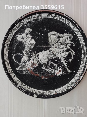 гръцка керамична чиния Гръцка Митология 32 см за окачване на стена, от остров Родос