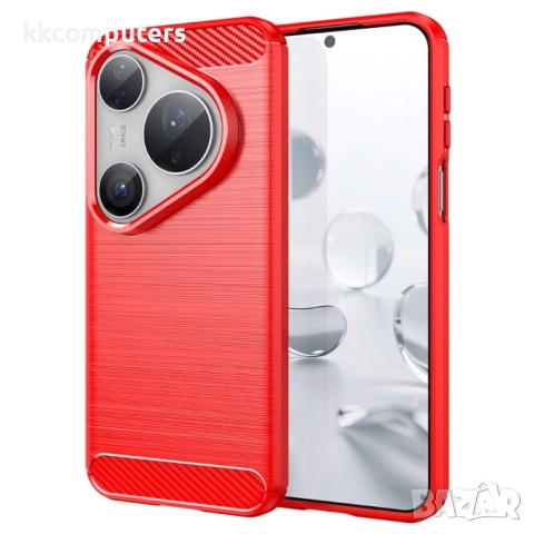 Huawei Pura 80 Pro / Pura 80 Pro+ Удароустойчив Carbon Fiber Калъф и Протектор, снимка 3 - Калъфи, кейсове - 51804646