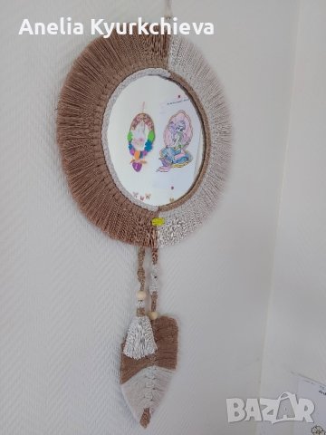 Огледало с листо, снимка 1