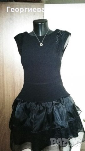 Черна официална(бална) рокля 👗🍀🌹 S р-р👗🍀🌹арт.500, снимка 1 - Рокли - 26920796