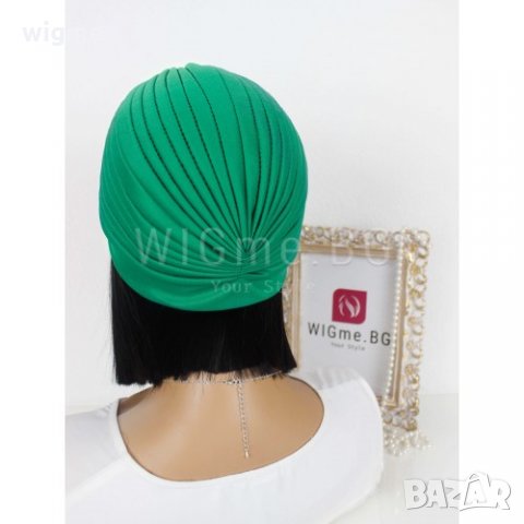 Тюрбан за коса едноцветен зелен, снимка 3 - Аксесоари за коса - 33047097