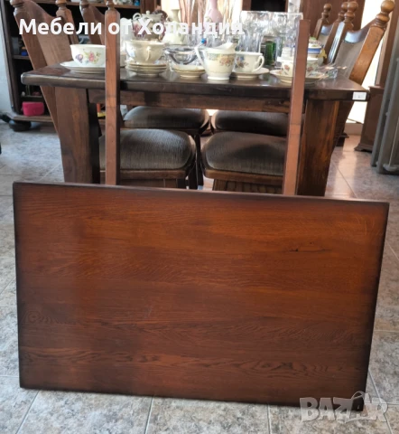 Масивна дъбова разтегателна маса, снимка 9 - Маси - 50999545