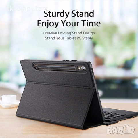 DUX DUCIS кожен калъф с Bluetooth клавиатура и тъчпад за Samsung Galaxy Tab S10 Lite / S10 FE / S9, снимка 2 - Калъфи, кейсове - 53176256