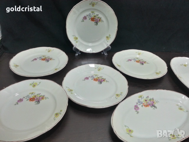 Стар български порцелан чинии , снимка 3 - Антикварни и старинни предмети - 48082311