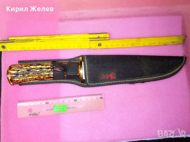 Columbia JinLang Company USA SABER SA23 КРАСИВ СТИЛЕН МАРКОВ ЗДРАВ ЛОВЕН НОЖ с КАНИЯ 26269, снимка 11 - Ножове - 44009791