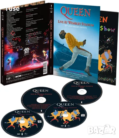 НОВО! Queen Live At Wembley Stadium 1986 2 DVD + 2 CD Юбилейно издание 
