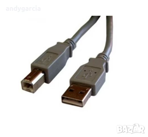 Кабел за принтер, USB A мъжки - USB B мъжки, 1.0 m, снимка 1 - Кабели и адаптери - 43330057