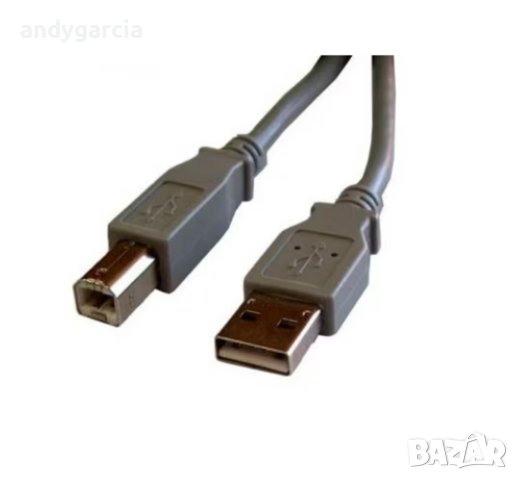 Кабел за принтер, USB A мъжки - USB B мъжки, 1.0 m