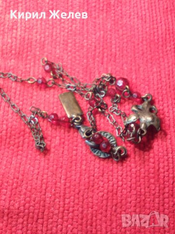 PILGRIM МАРКОВО СКЪПОЦЕННО БРОНЗОВО АРТ ДЕКО КОЛИЕ с ФАСЕТИРАН ГРАНАТ и ФИГУРАЛЕН МЕДАЛЬОН ФЕЯ 27919, снимка 15 - Колиета, медальони, синджири - 37095076