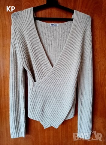 Италиански пуловер 50% мерино , снимка 1 - Блузи с дълъг ръкав и пуловери - 43851083