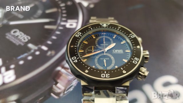 Масивен мъжки часовник ORIS Prodiver Chronograph 51мм quartz клас 6А+, снимка 4 - Мъжки - 28944650