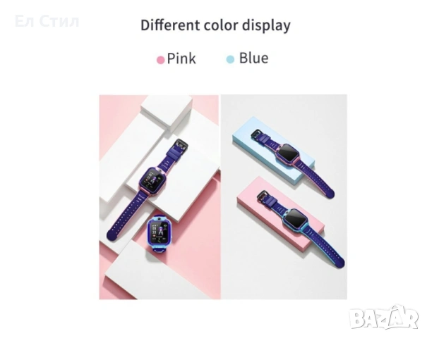 Водоустойчив детски 2G смарт часовник с вградена камера / Цветове - син, розов;, снимка 6 - Детски - 53309877