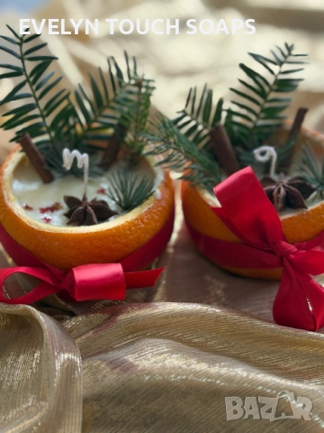 🍊 Коледна масажна свещ „Зимна портокалова магия“, снимка 2 - Други - 52567692