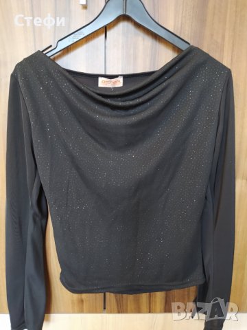Дамска черна блуза 15лв, снимка 4 - Блузи с дълъг ръкав и пуловери - 40651917