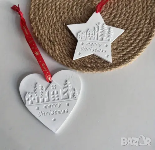 Молд коледни висулки звезда и сърце , снимка 5 - Форми - 49469723