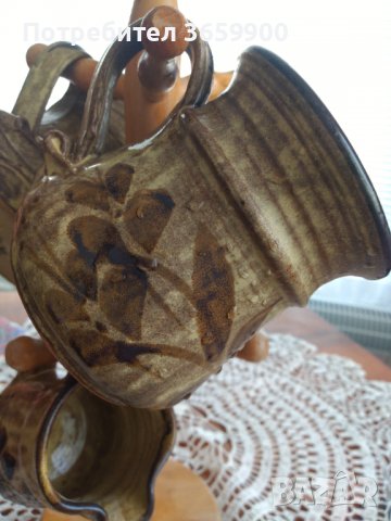 Две чаши за кафе и каничка за мляко, снимка 2 - Чаши - 40110153