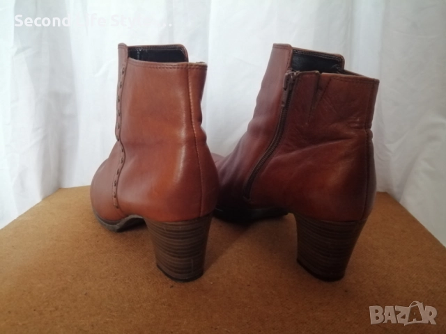 № 40 Gabor дамски боти естествена кожа в кафяв цвят, снимка 6 - Дамски боти - 52921137