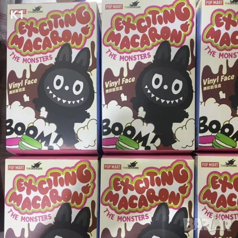 Labubu Exciting Macaron Black, Labubu Black , Черно Лабубу The Monster, снимка 4 - Плюшени играчки - 51625823