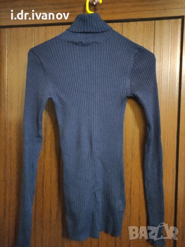 тъмно синьо рипс поло, снимка 3 - Блузи с дълъг ръкав и пуловери - 43146244