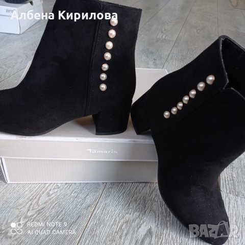 Черни боти, немски, Тамарис, 37 н-р, снимка 8 - Дамски боти - 35031085