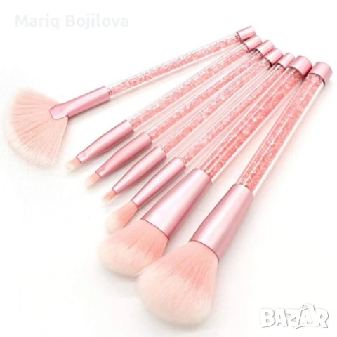 Четки за грим с кристални дръжки - 7 броя HZS86, снимка 10 - Козметика за лице - 47729293