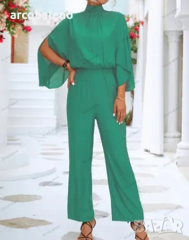 Моден дамски нов гащеризон с яка и стойка, 2цвята , снимка 2 - Гащеризони - 48709598