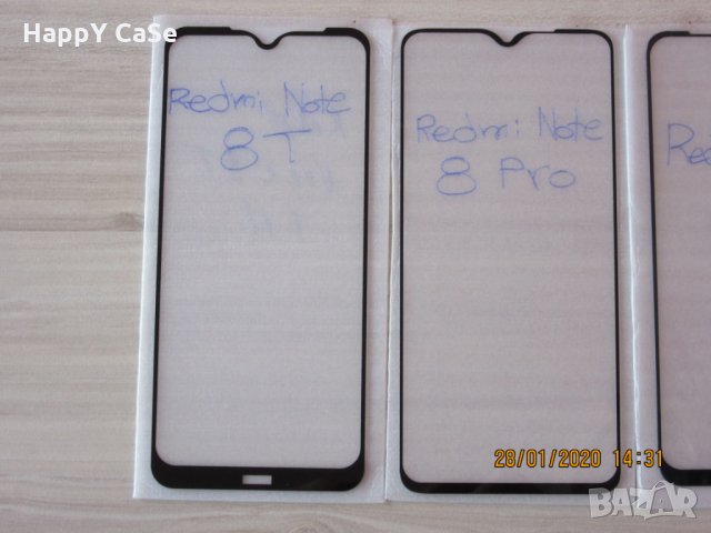 5D ЦЯЛО ЛЕПИЛО Стъклен протектор за Xiaomi Redmi Note 8 7 Pro 7S, снимка 8 - Фолия, протектори - 27219837