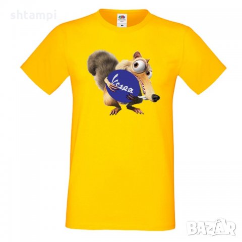 Мъжка тениска VESPA Scrat, снимка 4 - Тениски - 32833497