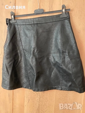 Zara кожена пола, снимка 2 - Поли - 52845190