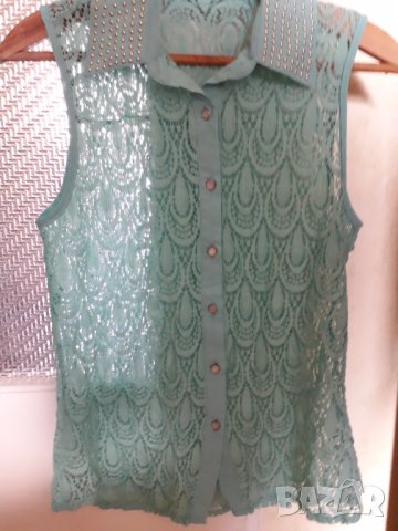 Дамска лятна блуза риза от дантела с копчета , снимка 8 - Ризи - 28901725