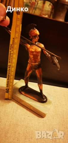 Метална фигурка на спартанския цар Леонид., снимка 2 - Колекции - 52870553