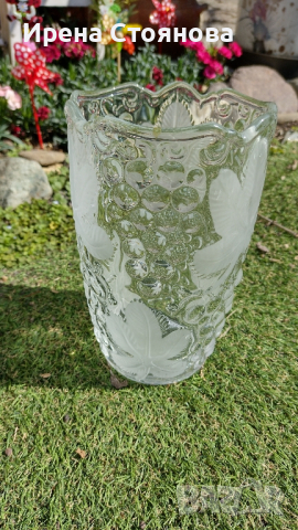 Кристална ваза и фруктиера , снимка 2 - Вази - 44906595