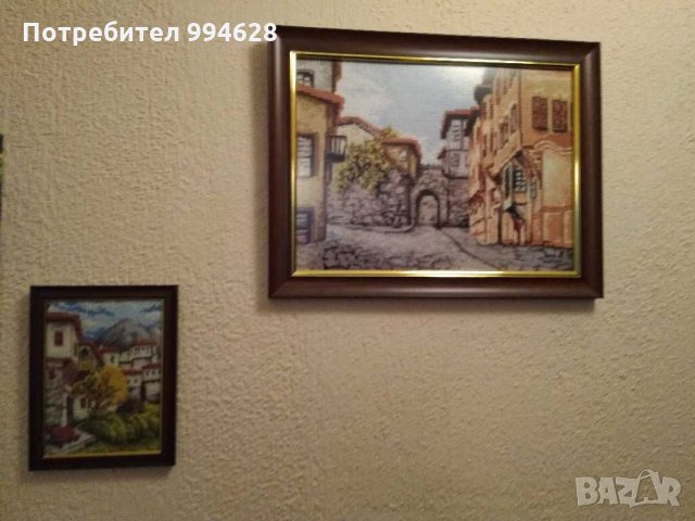 "Старият град"-комплект от 2 броя гоблени, снимка 4 - Картини - 28881276