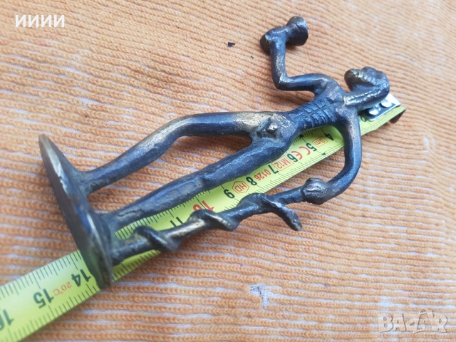 Бронзова пластика статуетка Асклепий , снимка 4 - Антикварни и старинни предмети - 53471806