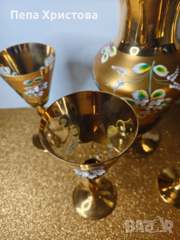 Комплект за аперитив Бохемия, снимка 2 - Чаши - 51555179