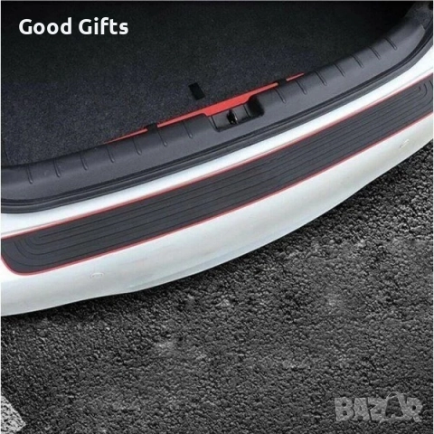 Гумена лайсна протектор за багажник 90 x 7 см с червен кант – универсална защита за броня, снимка 8 - Аксесоари и консумативи - 52131689