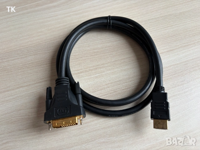 Продавам кабел DVI към HDMI, DVI to HDMI, снимка 3 - Кабели и адаптери - 53063834