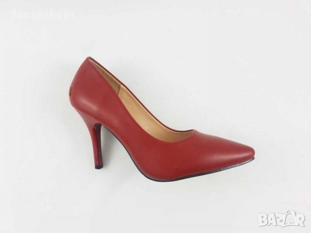 Дамски обувки в червено на ток, снимка 3 - Дамски елегантни обувки - 28633557