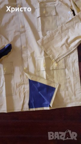 дъждобран качествен XL за многократна употреба, цвят жълто/син, плътен, с качулка, снимка 3 - Други - 37762238