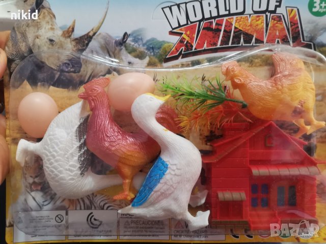 Ферма Домашни животни къща яйца пластмасови фигурки за игра и украса торта и др.